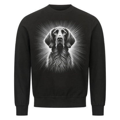 Premium Sweatshirt "Deutsch Langhaar- Shine" Schwarz – hunde-shirt.de