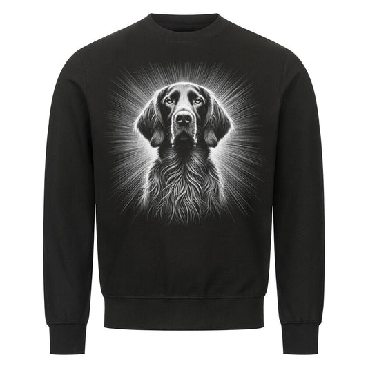 Premium Sweatshirt "Deutsch Langhaar- Shine" Schwarz – hunde-shirt.de