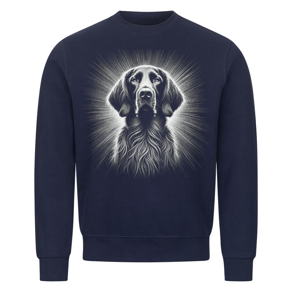 Premium Sweatshirt "Deutsch Langhaar- Shine" Navy Blue – hunde-shirt.de