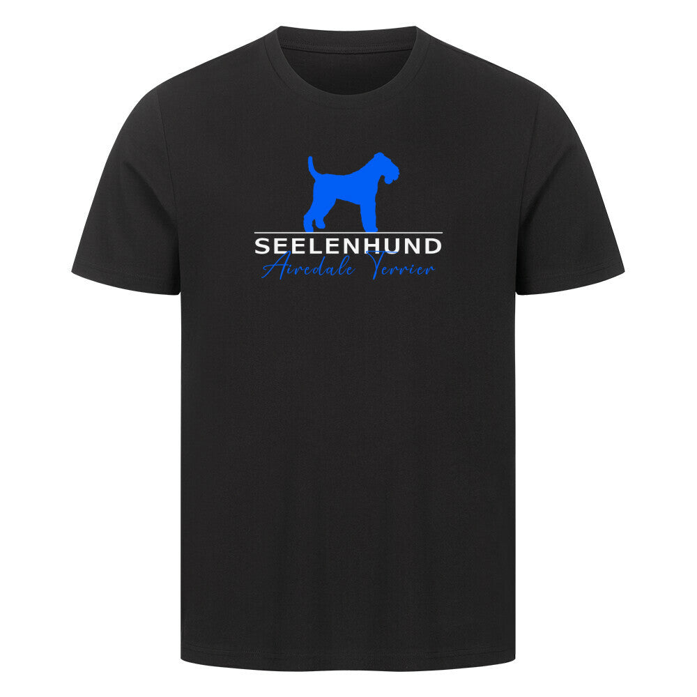 Premium T-Shirt "Airedale Terrier - Seelenhund" Schwarz – hunde-shirt.de