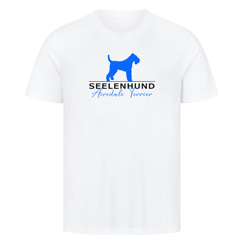 Premium T-Shirt "Airedale Terrier - Seelenhund" Weiß – hunde-shirt.de