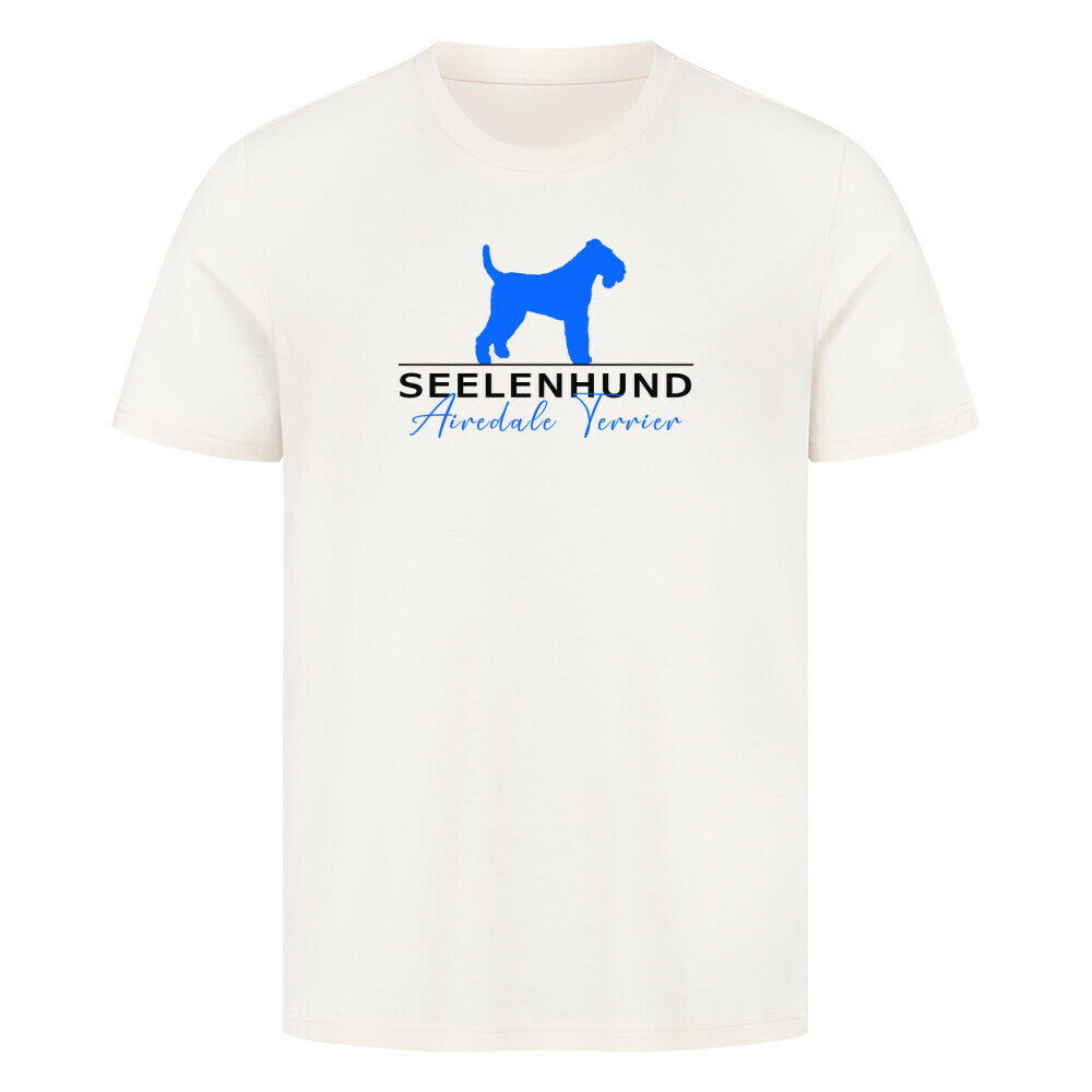 Premium T-Shirt "Airedale Terrier - Seelenhund" Natural Raw – hunde-shirt.de