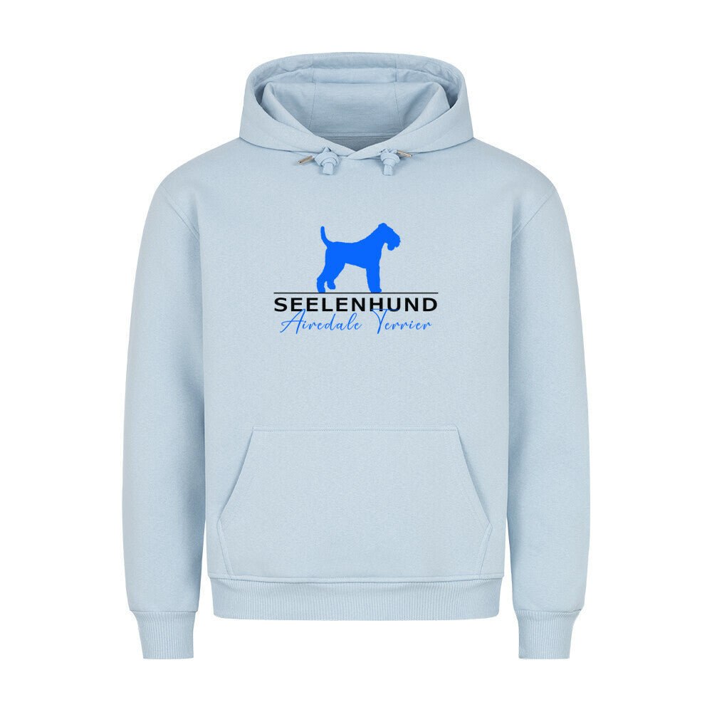 Premium Hoodie "Airedale Terrier - Seelenhund" Babyblau – hunde-shirt.de