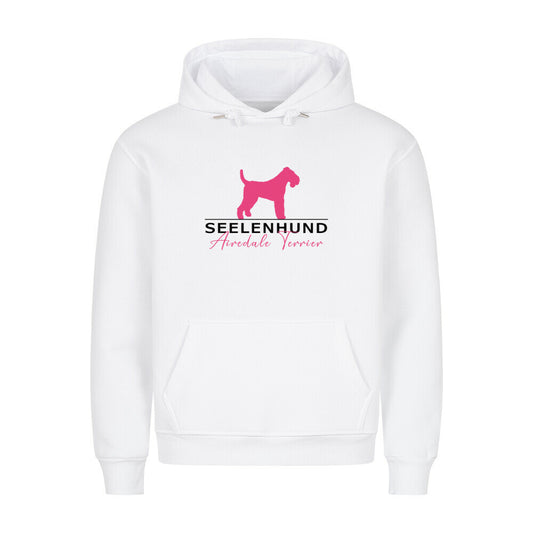 Premium Hoodie "Airedale Terrier - Seelenhund" Weiß – hunde-shirt.de