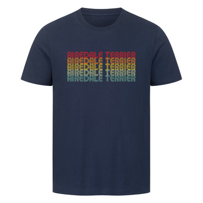 Premium T-Shirt "Airedale Terrier - RETRO" French Navy – hunde-shirt.de