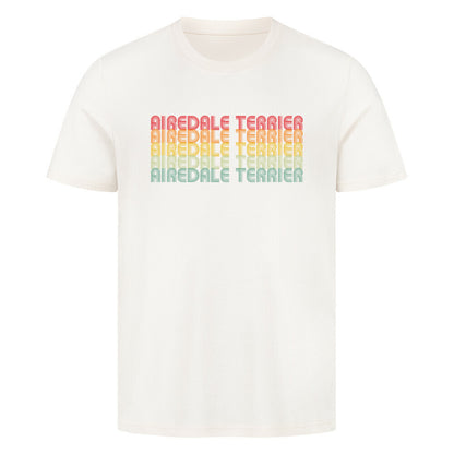 Premium T-Shirt "Airedale Terrier - RETRO" Natural Raw – hunde-shirt.de