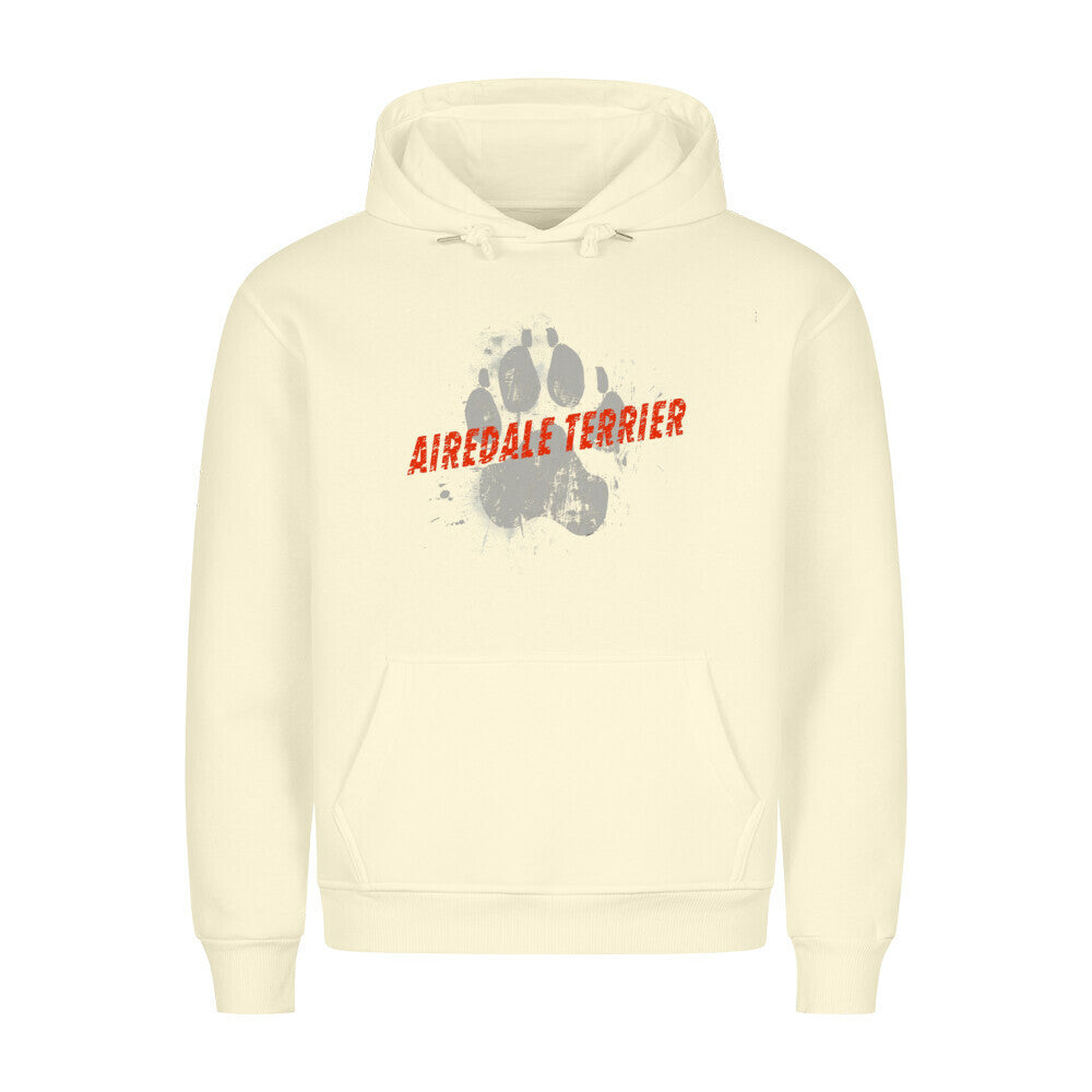 Premium Hoodie "Airedale Terrier - PAW" Beige – hunde-shirt.de