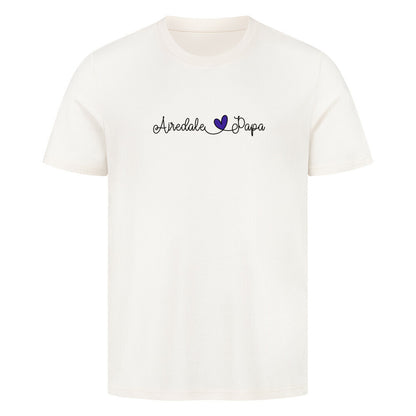 Premium T-Shirt "Airedale Terrier - Papa" Natural Raw – hunde-shirt.de