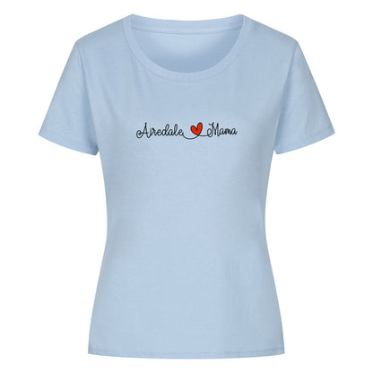 Premium Organic Damen-Shirt "Airedale Terrier - Mama" Sky Blue – hunde-shirt.de