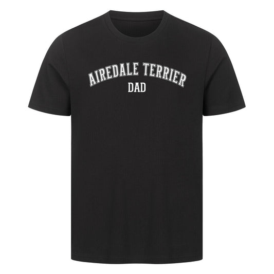 Premium T-Shirt "Airedale Terrier - DAD" Schwarz – hunde-shirt.de