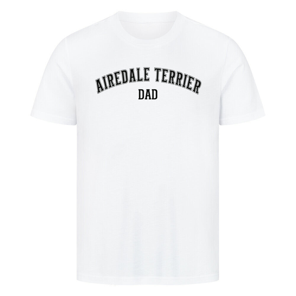 Premium T-Shirt "Airedale Terrier - DAD" Weiß – hunde-shirt.de