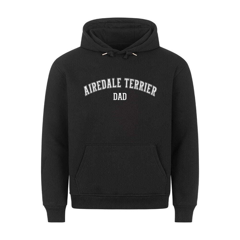 Premium Hoodie "Airedale Terrier - DAD" Schwarz – hunde-shirt.de