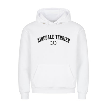 Premium Hoodie "Airedale Terrier - DAD" Weiß – hunde-shirt.de