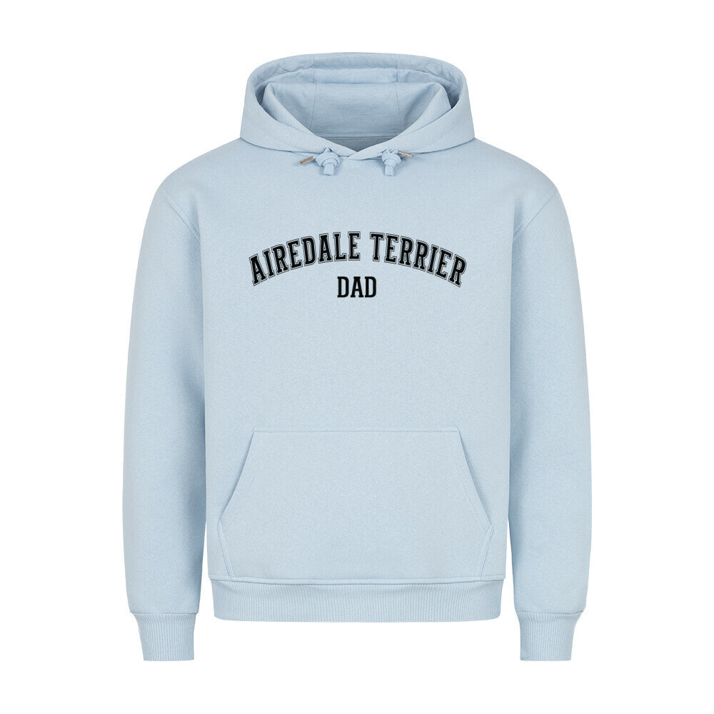 Premium Hoodie "Airedale Terrier - DAD" Babyblau – hunde-shirt.de