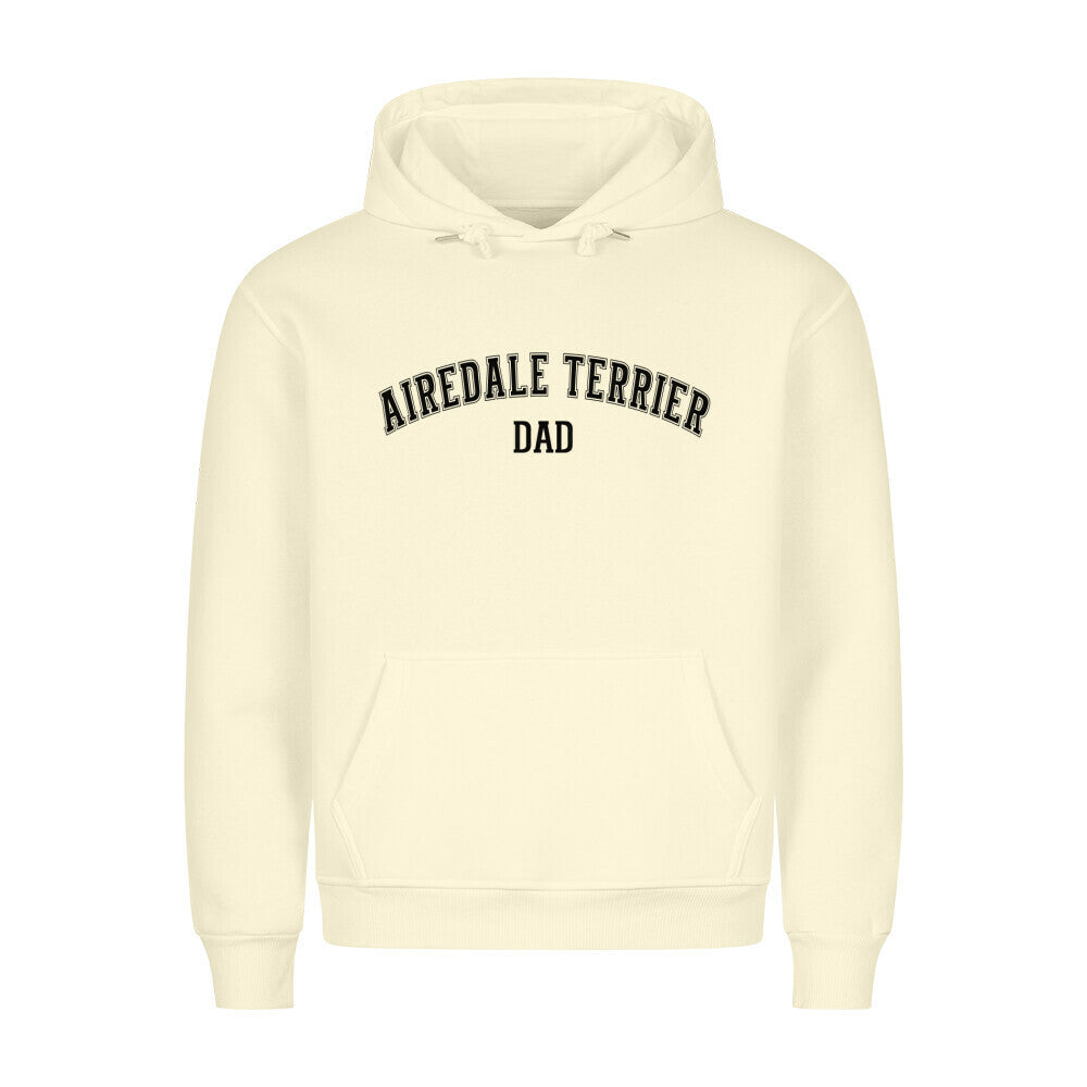 Premium Hoodie "Airedale Terrier - DAD" Beige – hunde-shirt.de