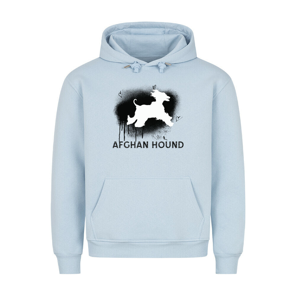 Premium Hoodie "Afghanischer Windhund - Brush" Babyblau – hunde-shirt.de