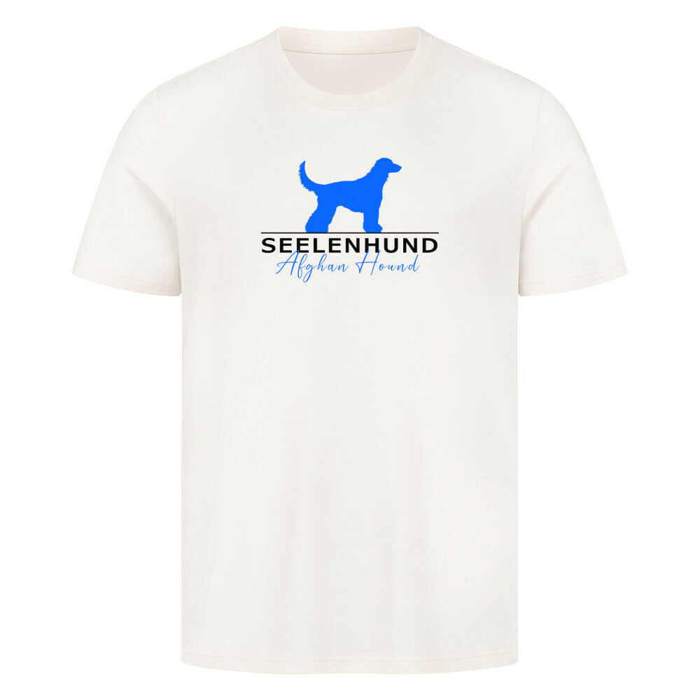 Premium T-Shirt "Afghanischer Windhund - Seelenhund" Natural Raw – hunde-shirt.de