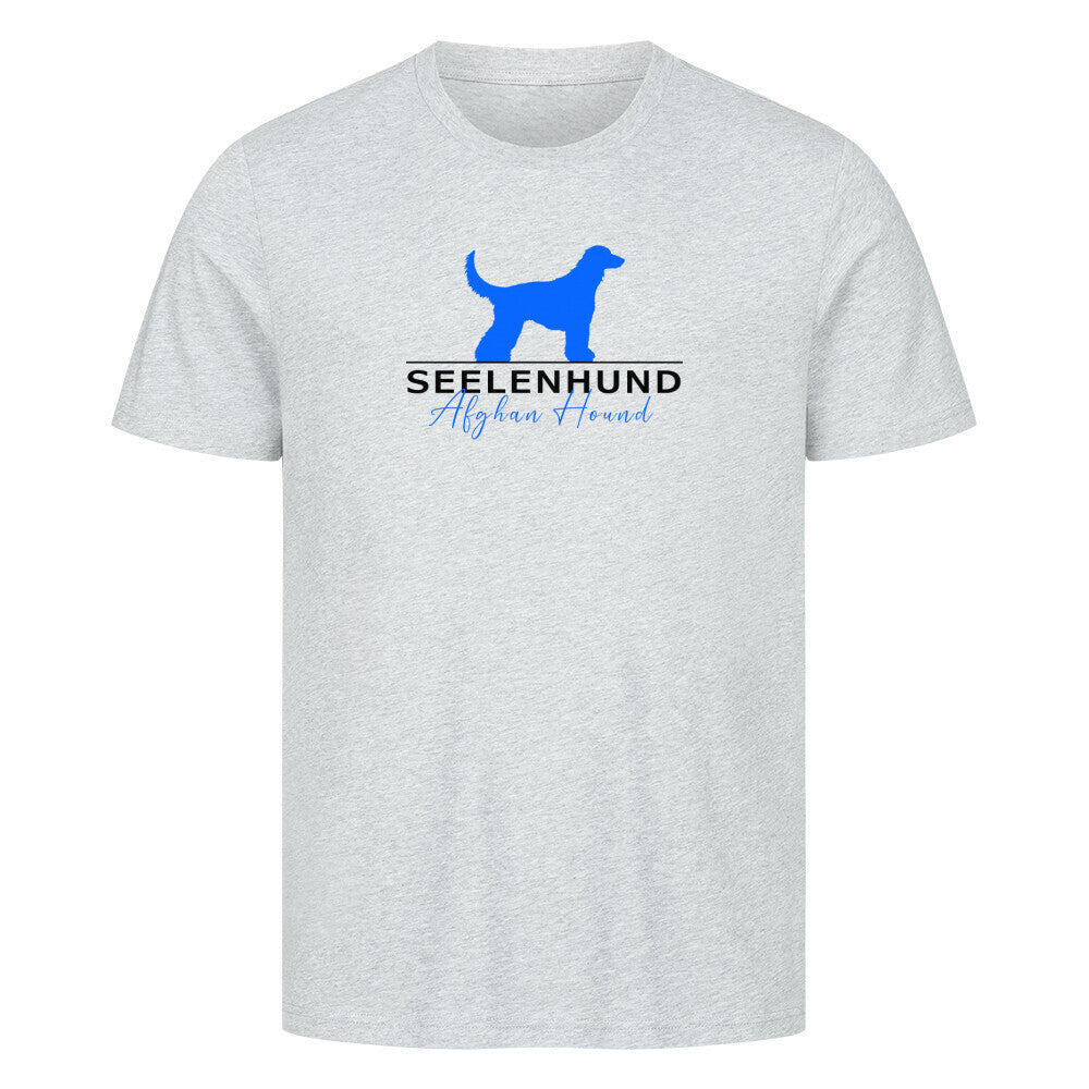 Premium T-Shirt "Afghanischer Windhund - Seelenhund" Heather Grey – hunde-shirt.de