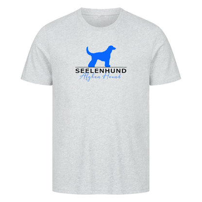 Premium T-Shirt "Afghanischer Windhund - Seelenhund" Heather Grey – hunde-shirt.de