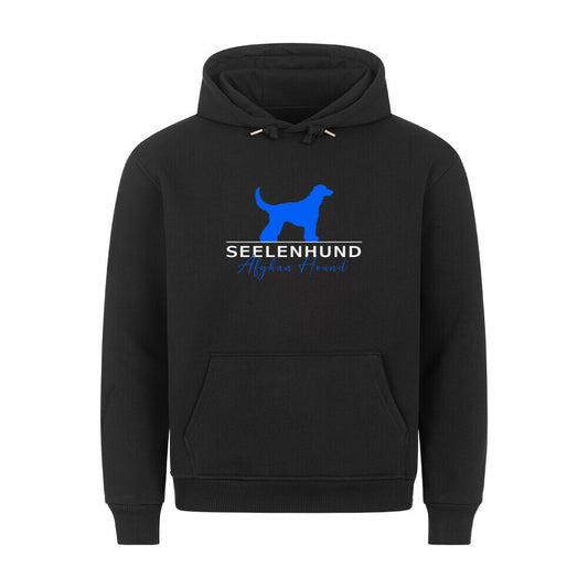 Premium Hoodie "Afghanischer Windhund - Seelenhund" Schwarz – hunde-shirt.de