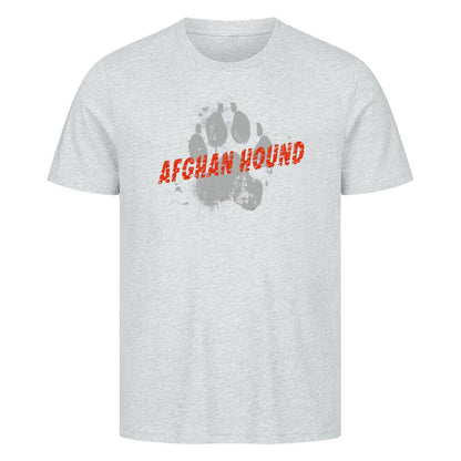 Premium T-Shirt "Afghanischer Windhund - PAW" Heather Grey – hunde-shirt.de