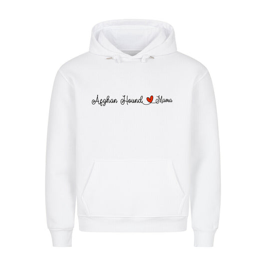 Premium Hoodie "Afghanischer Windhund - Mama" Weiß – hunde-shirt.de