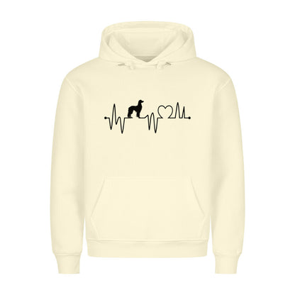 Premium Hoodie "Afghanischer Windhund - Heartbeat" Beige – hunde-shirt.de