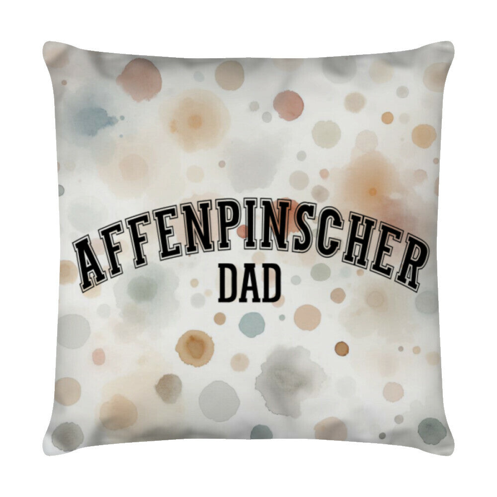 Kissen "Affenpinscher - DAD" Weiß – hunde-shirt.de