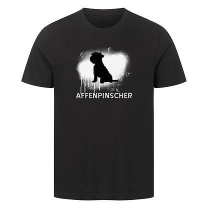 Premium T-Shirt "Affenpinscher - Brush" Schwarz – hunde-shirt.de