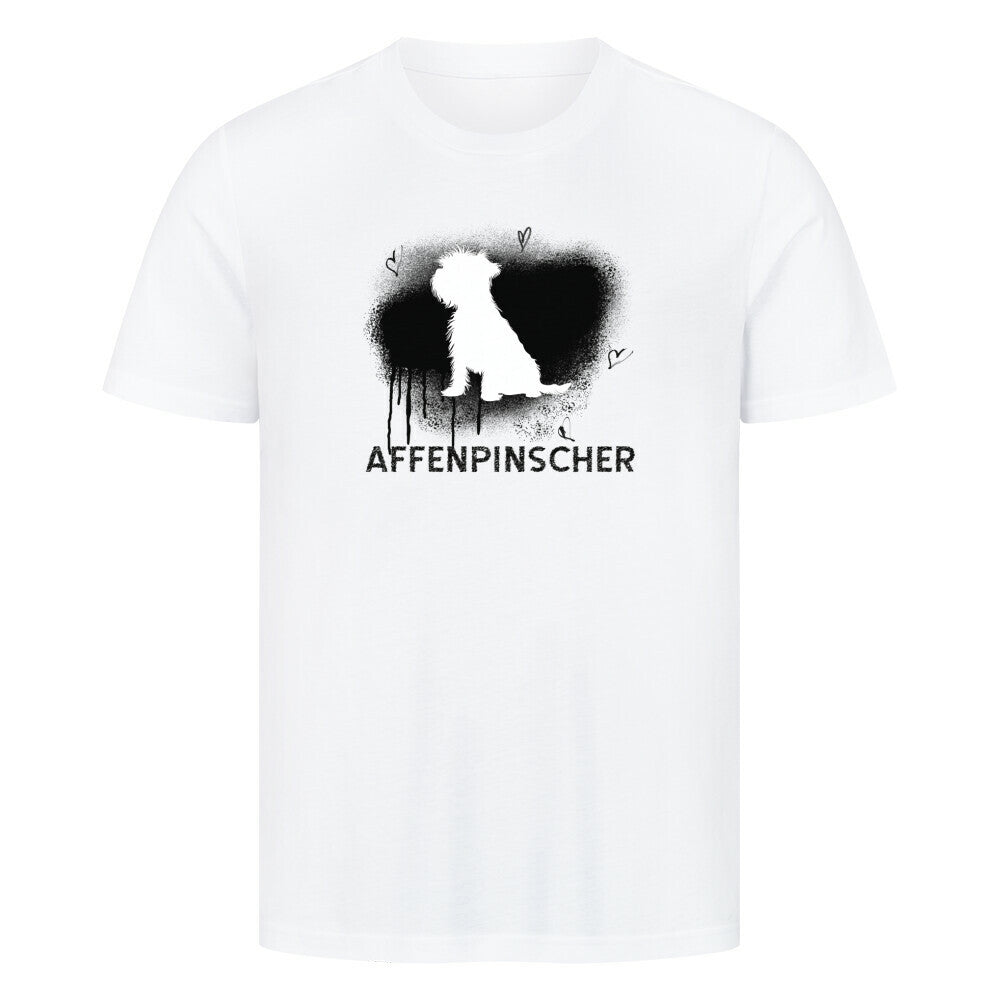 Premium T-Shirt "Affenpinscher - Brush" Weiß – hunde-shirt.de