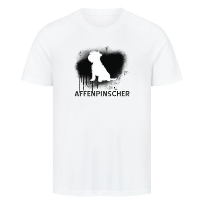 Premium T-Shirt "Affenpinscher - Brush" Weiß – hunde-shirt.de