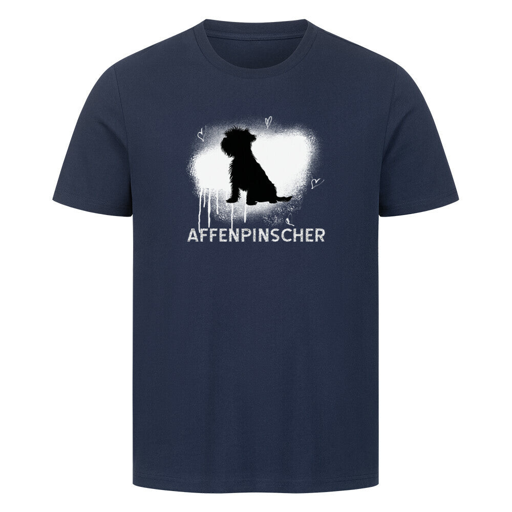 Premium T-Shirt "Affenpinscher - Brush" French Navy – hunde-shirt.de