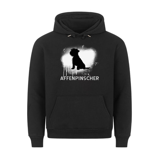 Premium Hoodie "Affenpinscher - Brush" Schwarz – hunde-shirt.de