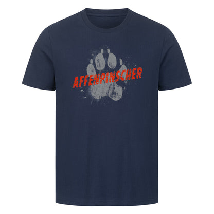 Premium T-Shirt "Affenpinscher - PAW" French Navy – hunde-shirt.de