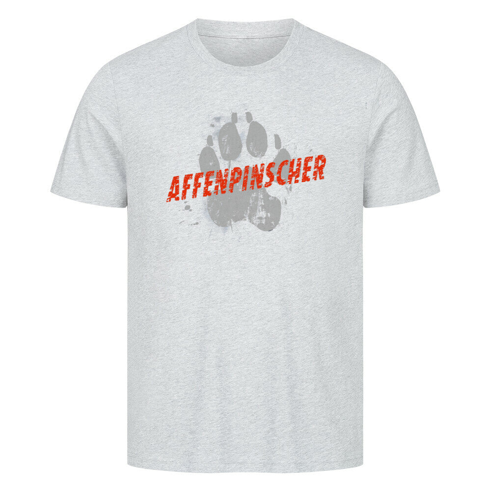 Premium T-Shirt "Affenpinscher - PAW" Heather Grey – hunde-shirt.de