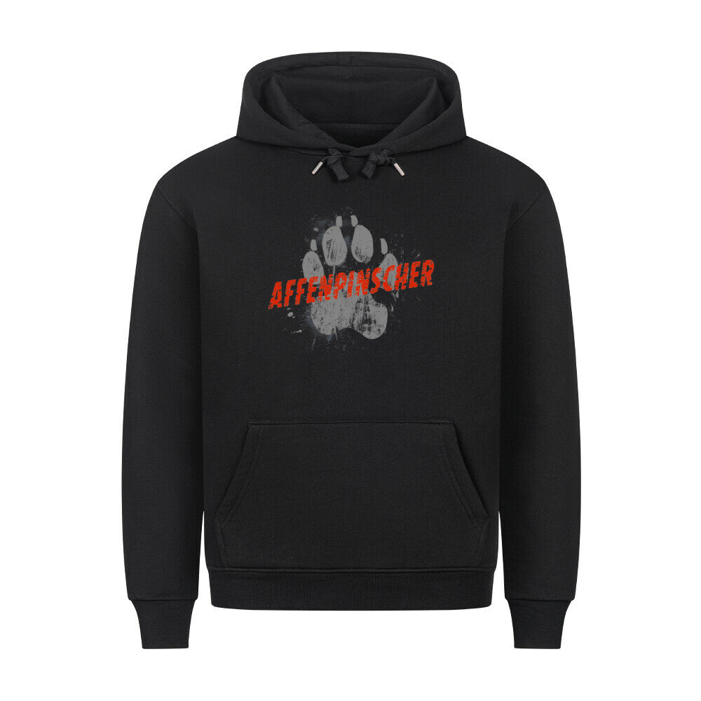 Premium Hoodie "Affenpinscher - PAW" Schwarz – hunde-shirt.de