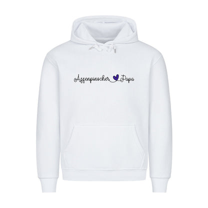 Premium Hoodie "Affenpinscher - Papa" Weiß – hunde-shirt.de