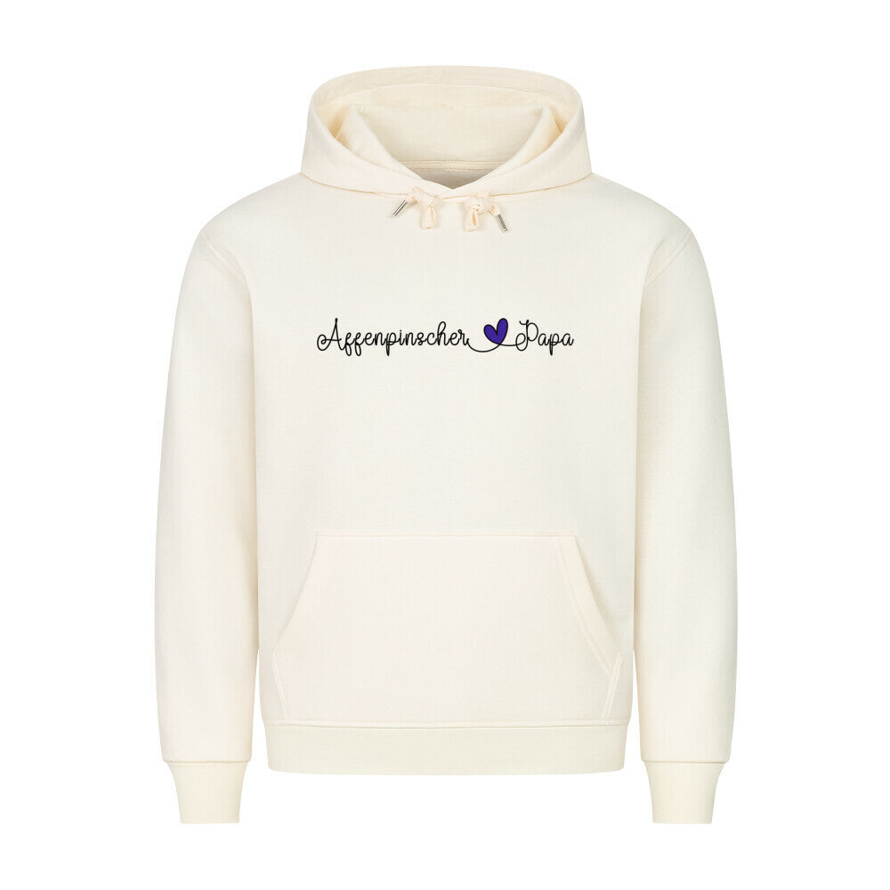 Premium Hoodie "Affenpinscher - Papa" Beige – hunde-shirt.de
