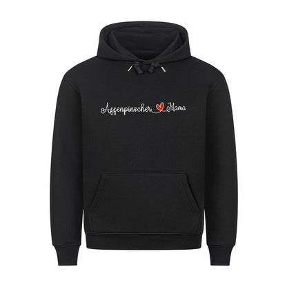 Premium Hoodie "Affenpinscher - Mama" Schwarz – hunde-shirt.de