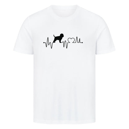 Premium T-Shirt "Affenpinscher - Heartbeat" Weiß – hunde-shirt.de