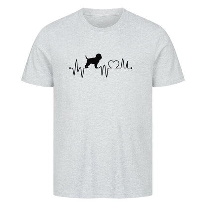 Premium T-Shirt "Affenpinscher - Heartbeat" Heather Grey – hunde-shirt.de