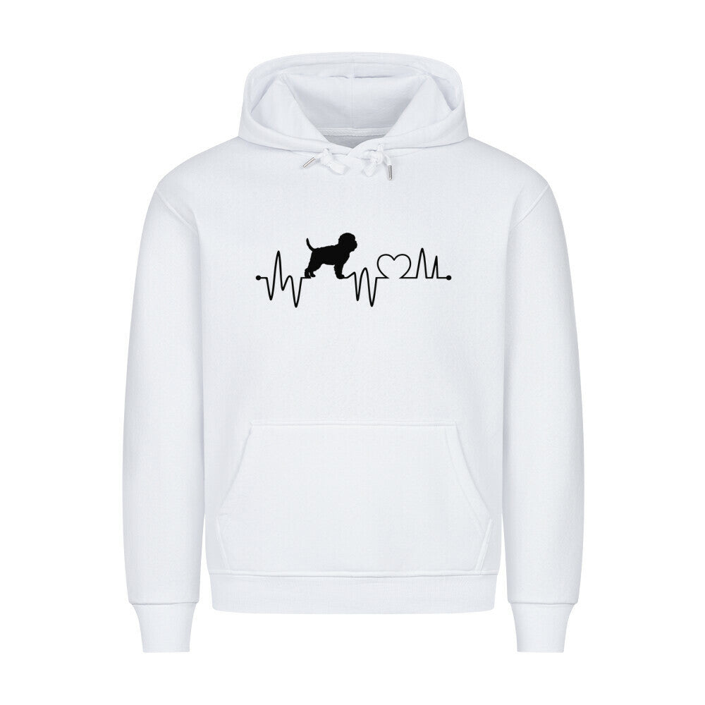 Premium Hoodie "Affenpinscher - Heartbeat" Weiß – hunde-shirt.de