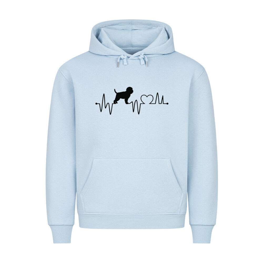 Premium Hoodie "Affenpinscher - Heartbeat" Babyblau – hunde-shirt.de