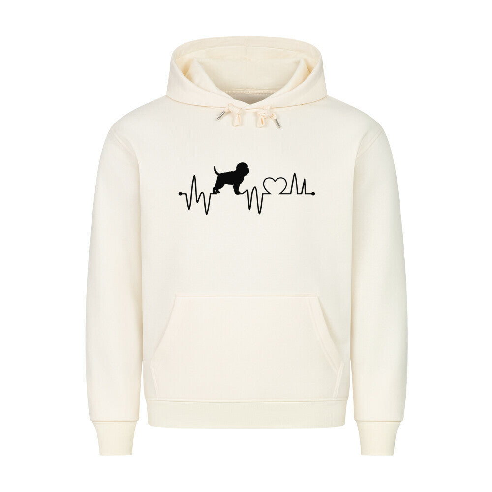 Premium Hoodie "Affenpinscher - Heartbeat" Beige – hunde-shirt.de