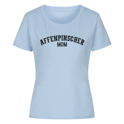 Premium Organic Damen-Shirt "Affenpinscher - MOM" Sky Blue – hunde-shirt.de