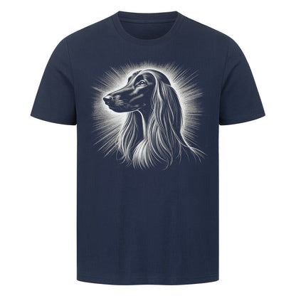 Premium T-Shirt "Afghanischer Windhund - Shine" French Navy – hunde-shirt.de