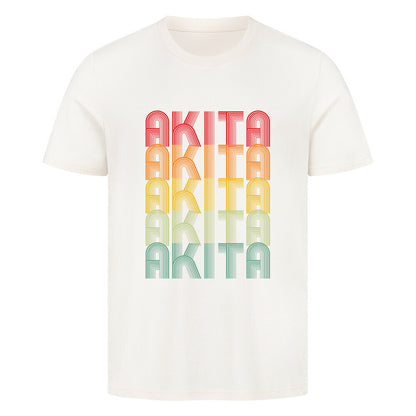 Premium T-Shirt "Akita Inu - RETRO" Natural Raw – hunde-shirt.de