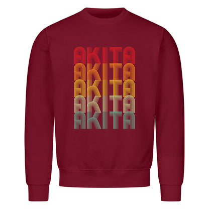 Premium Sweatshirt "Akita Inu - RETRO" Burgunder – hunde-shirt.de