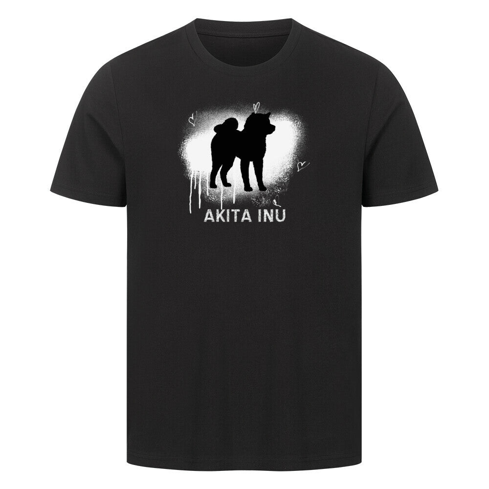 Premium T-Shirt "Akita Inu - Brush" Schwarz – hunde-shirt.de