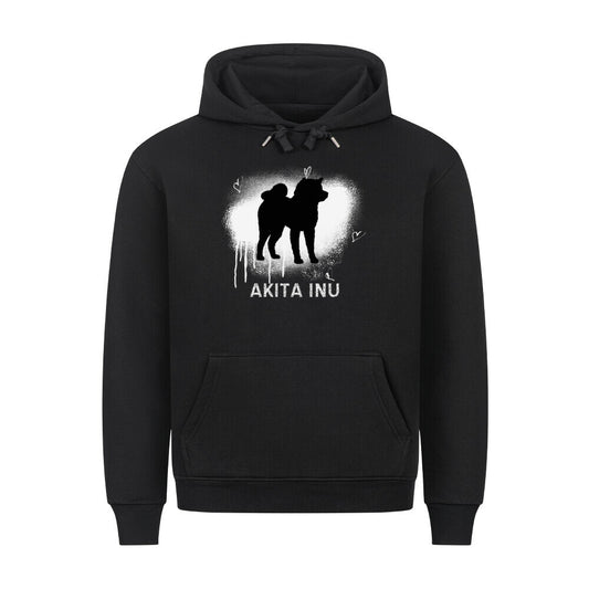 Premium Hoodie "Akita Inu - Brush" Schwarz – hunde-shirt.de